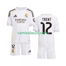 Camisolas de futebol Real Madrid Trent Alexander-Arnold 12 Criança Equipamento Principal 2025/26 Manga Curta